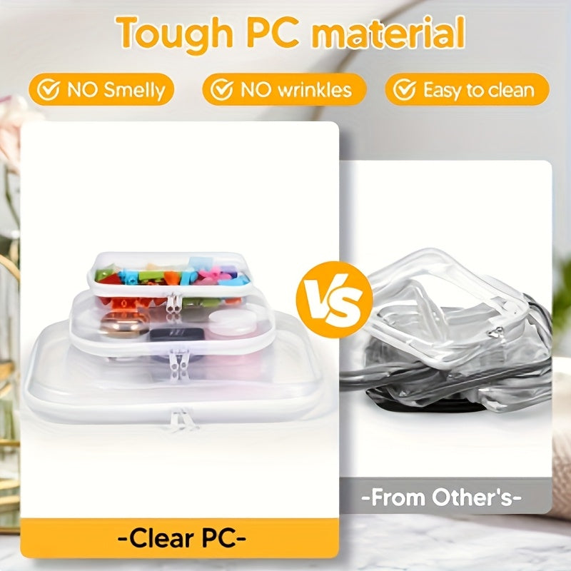 6-piece Double-zipper Storage Boxes