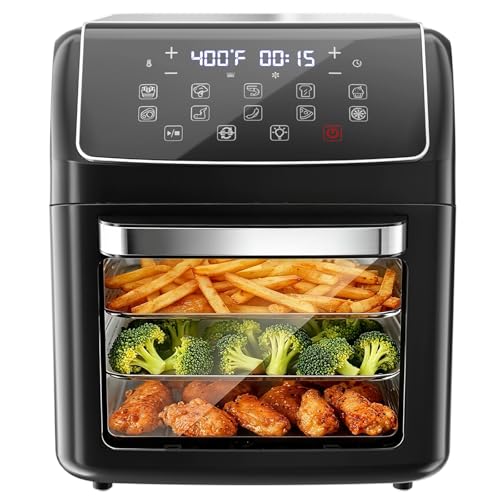 Quart Air Fryer Oven, Equipped With 10 Preset Cooking Modes, 400F
