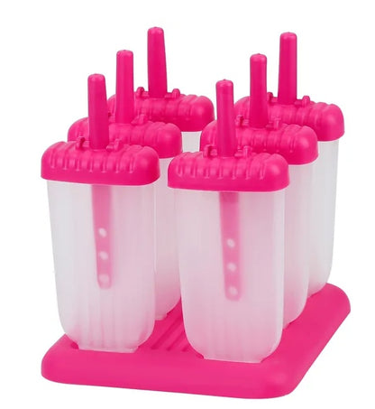 6Pcs Popsicle Molds Reusable Ice Cream DIY Ice Maker Ice