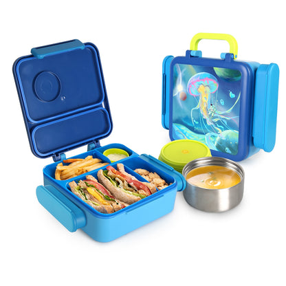 1-Pc Kids Lunch Box Thermal Lunch Container With Insulated Storage Bag