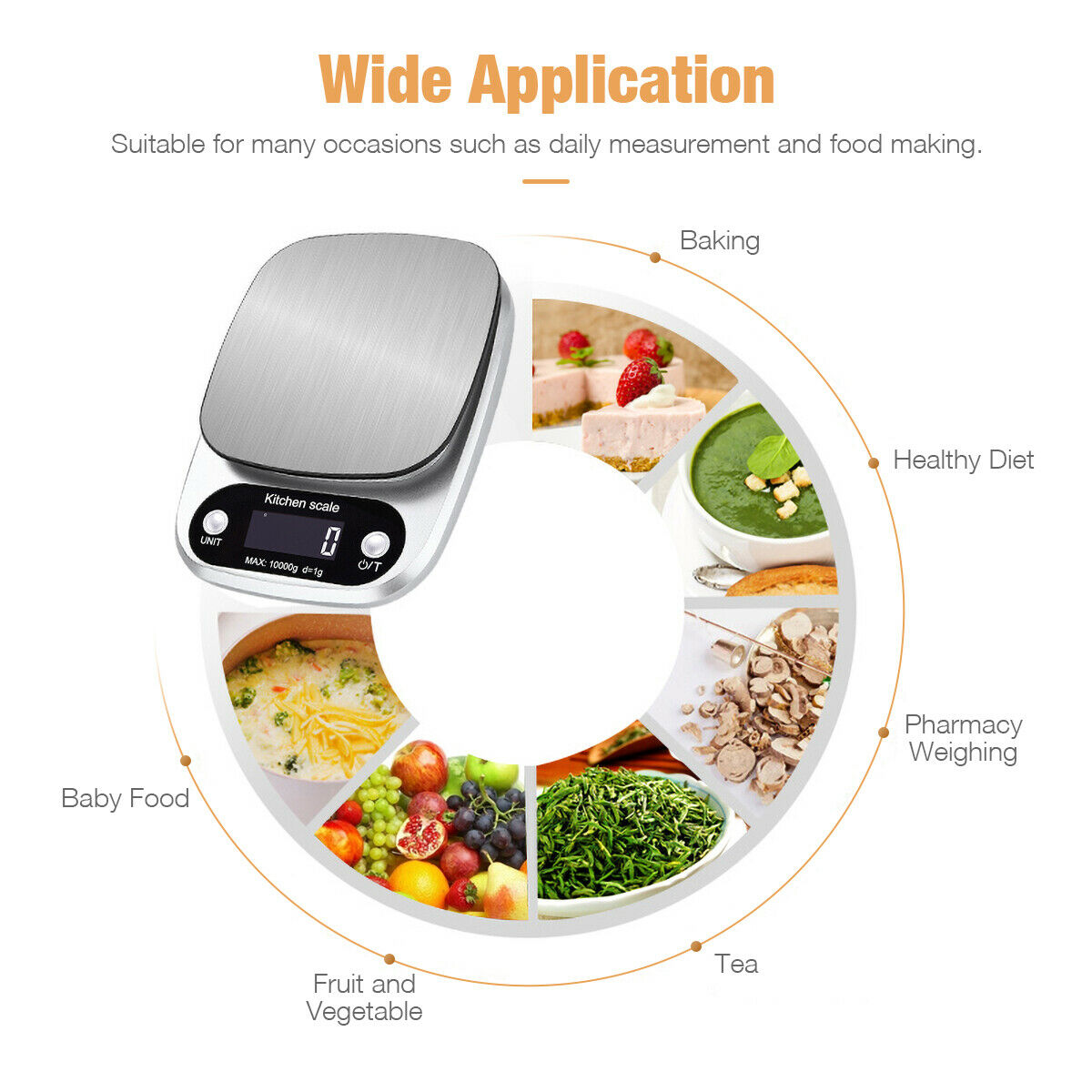 Digital Kitchen Food Diet Scale, Multifunction Weight Balance