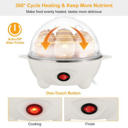 Electric Egg Cooker 7-Capacity Hard-Boiled Egg Maker