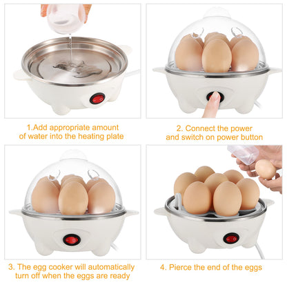 Electric Egg Cooker 7-Capacity Hard-Boiled Egg Maker