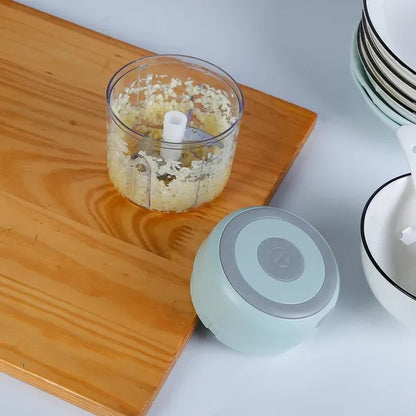 Mini Electric Garlic Chopper Ginger Chopper With 8.45OZ Capacity