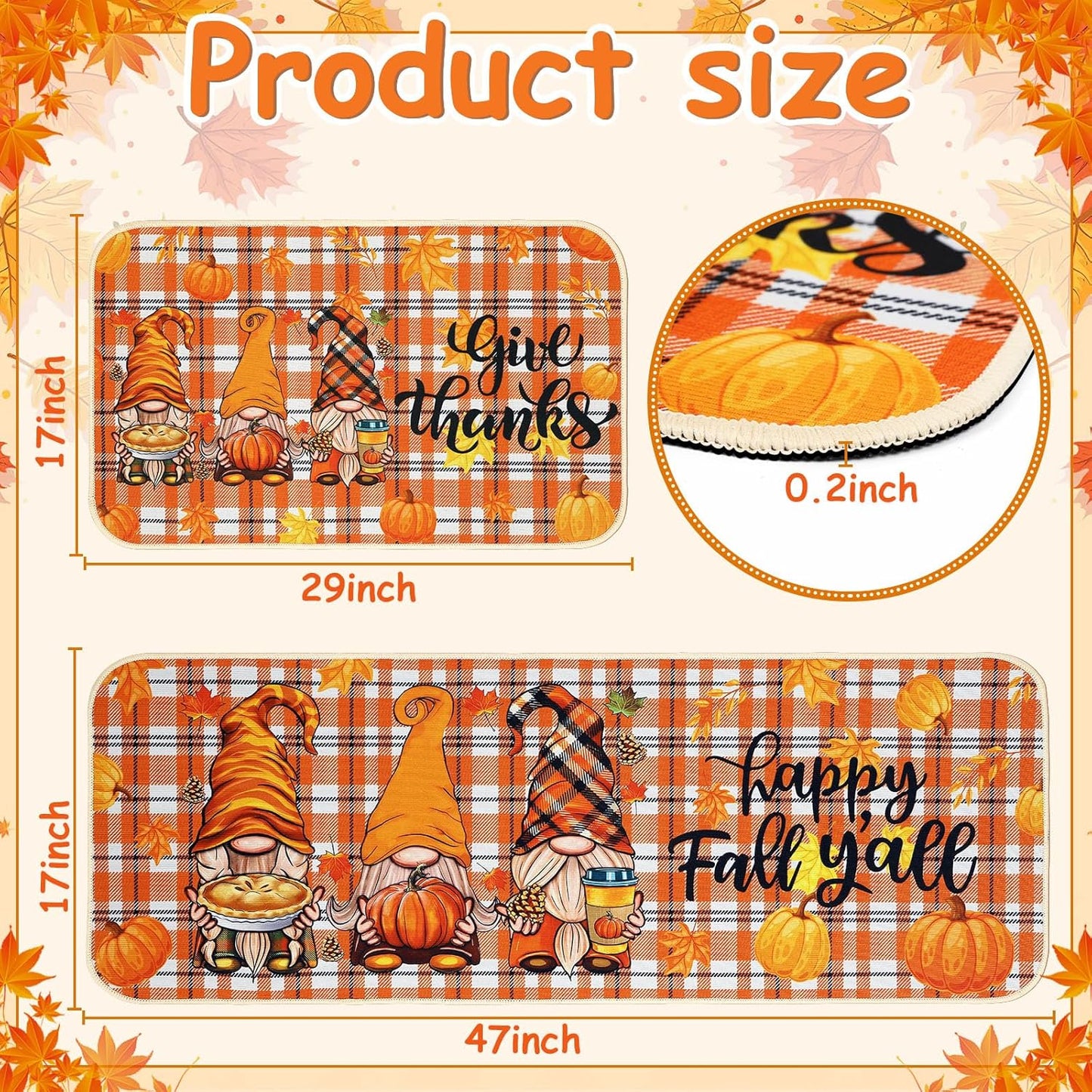 Fall Kitchen Mats