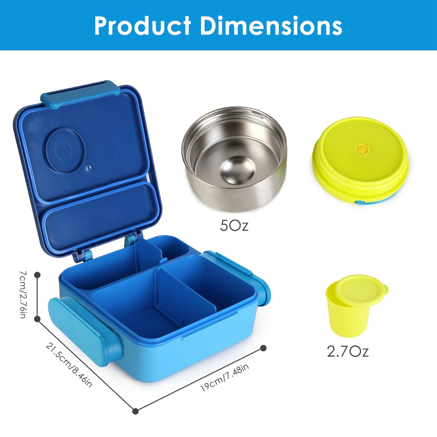 1-Pc Kids Lunch Box Thermal Lunch Container With Insulated Storage Bag