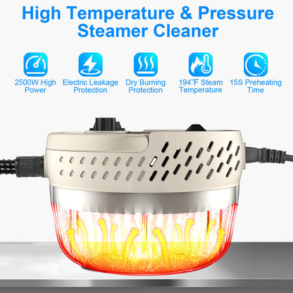 1-Pc 2500W Handheld High Temperature And Pressure Steamer Cleaner