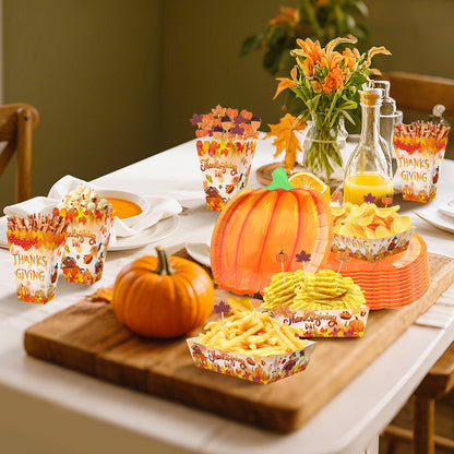 134 Pcs Thanksgiving Party Tableware Set