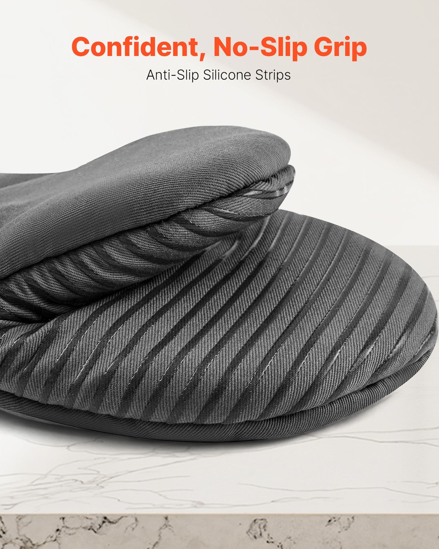 Oven Mitts, Mini Oven Mitt Set With Non-Slip Silicone Strip