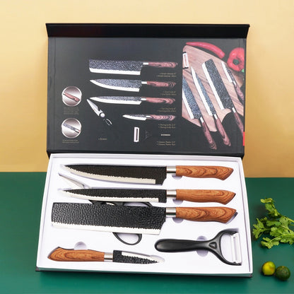 6 PCS Kitchen Knife Sets, Steel Kitchen Knives