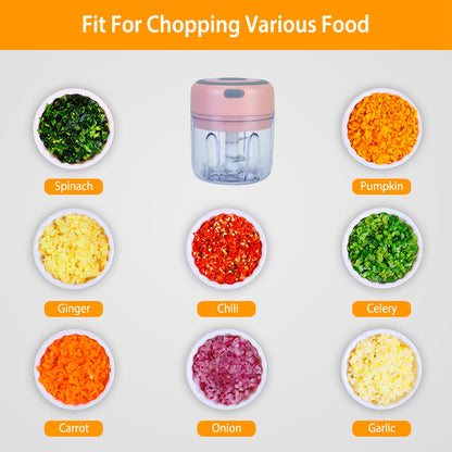 Mini Electric Garlic Chopper 8.45-OZ