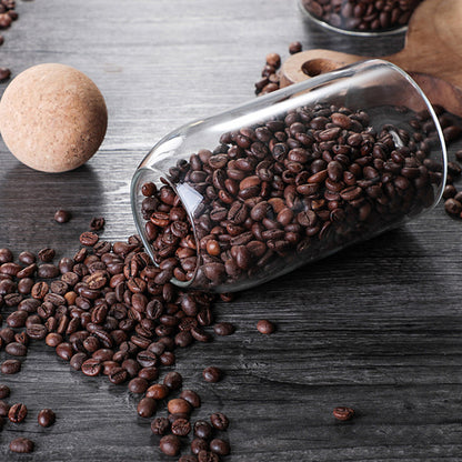 Airtight Glass Storage Jar – Tea, Coffee & Dry Food Container with Cork Lid