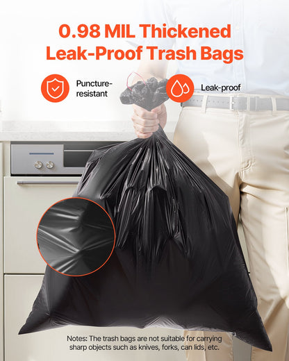 Drawstring Trash Bags, 30 Gallon 50 Count Tall Kitchen Trash Bags