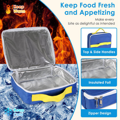 1-Pc Kids Lunch Box Thermal Lunch Container With Insulated Storage Bag