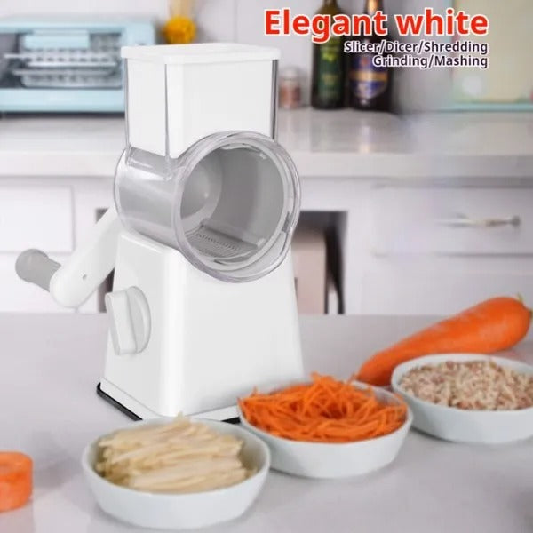 Premium Multi-Purpose Vegetable Chopper - Slices, Grinds, Chops  Includes Container