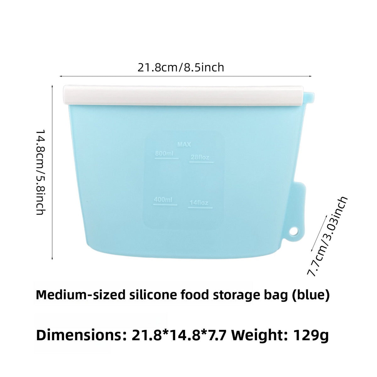 Reusable Silicone Food Storage Bags – Airtight, Freezer & Microwave Safe