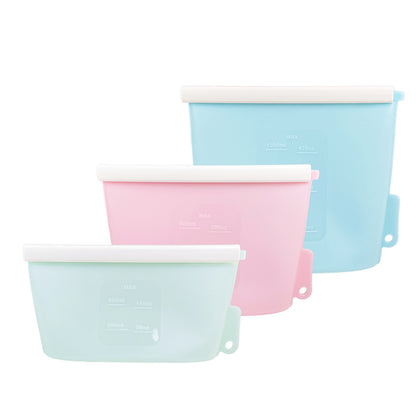 Reusable Silicone Food Storage Bags – Airtight, Freezer & Microwave Safe
