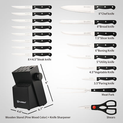 19-piece Knife Set - German Steel