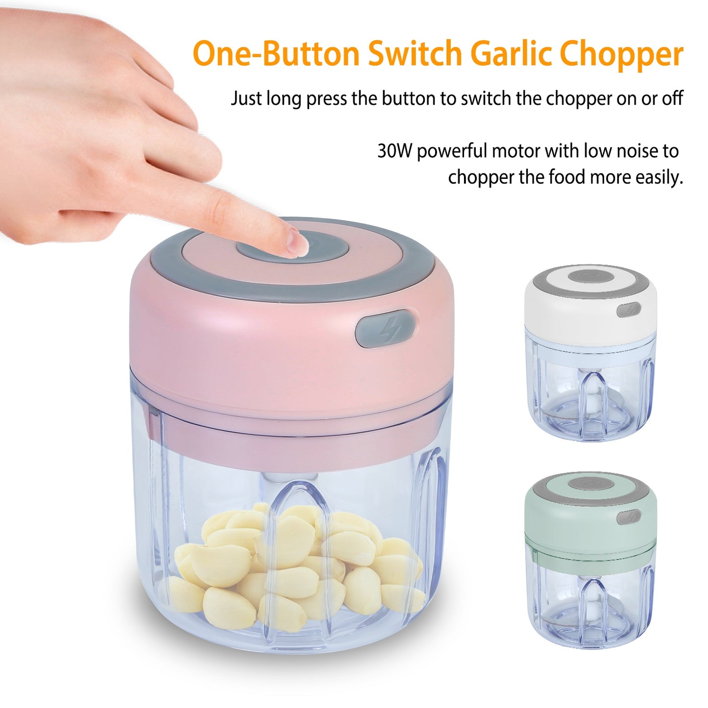 Mini Electric Garlic Chopper 8.45-OZ
