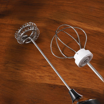 Electric Handheld Milk Frother & Egg Beater – USB Rechargeable, 3-Speed