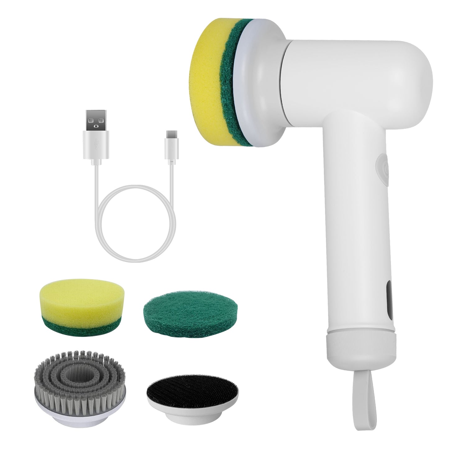 1 Set Electric Handheld Spin Scrubber Cordless Cleaning Brush