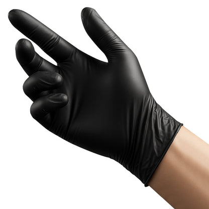 Black Nitrile Disposable Gloves 4.5 Mil - Latex & Powder-Free