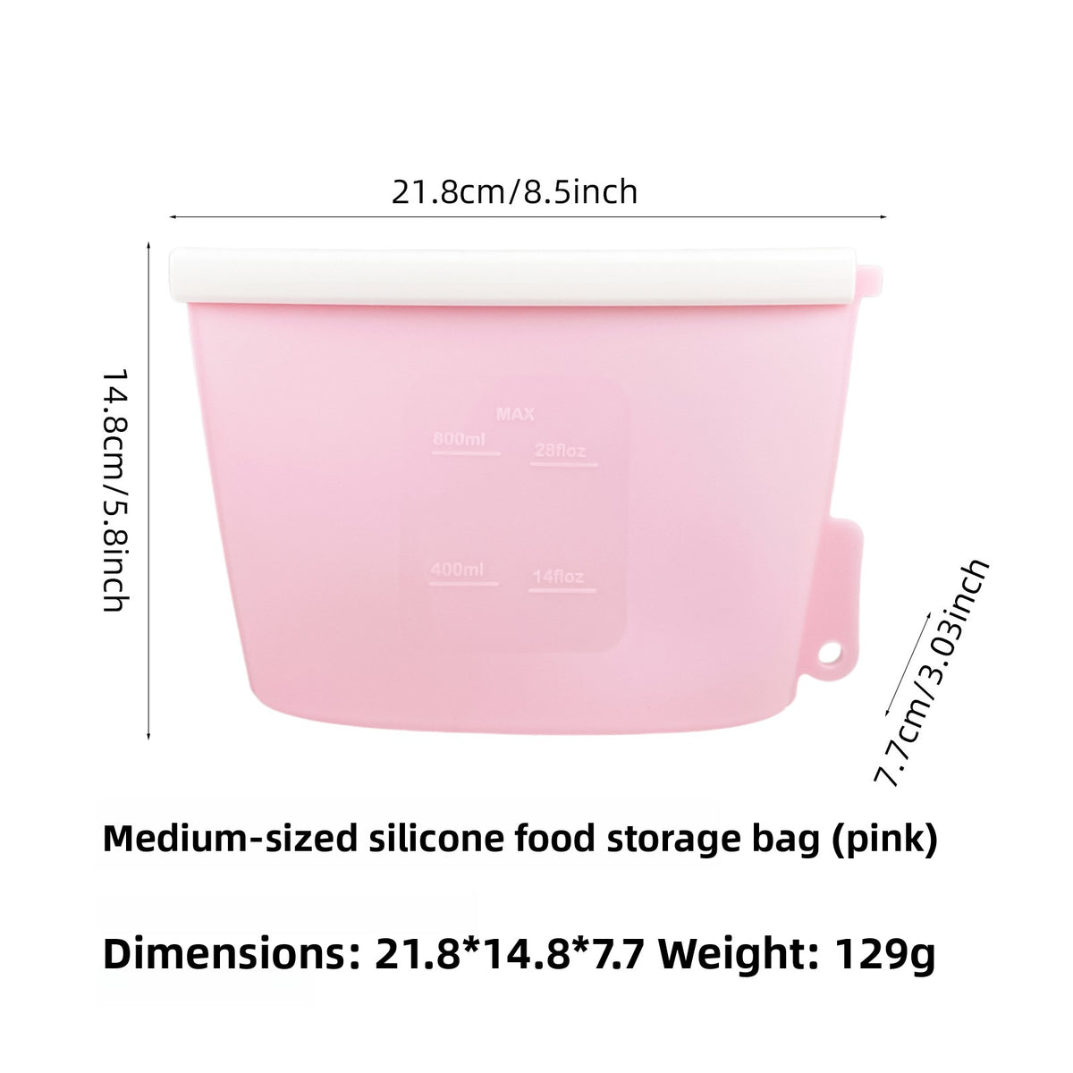 Reusable Silicone Food Storage Bags – Airtight, Freezer & Microwave Safe