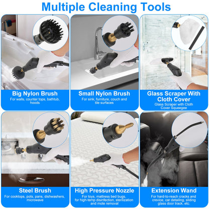 1-Pc 2500W Handheld High Temperature And Pressure Steamer Cleaner