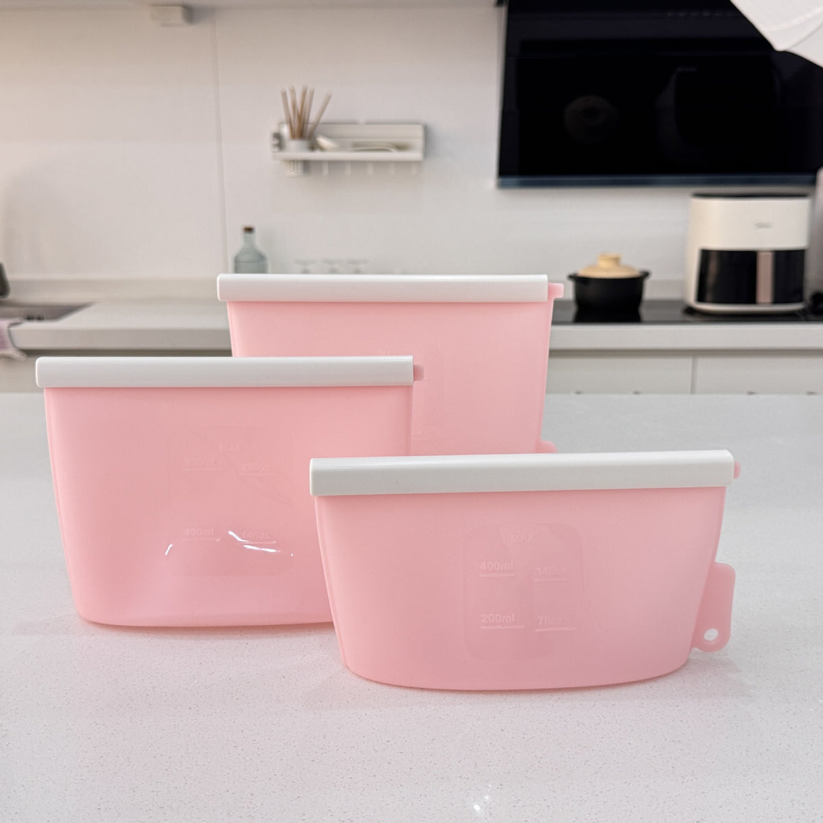 Reusable Silicone Food Storage Bags – Airtight, Freezer & Microwave Safe