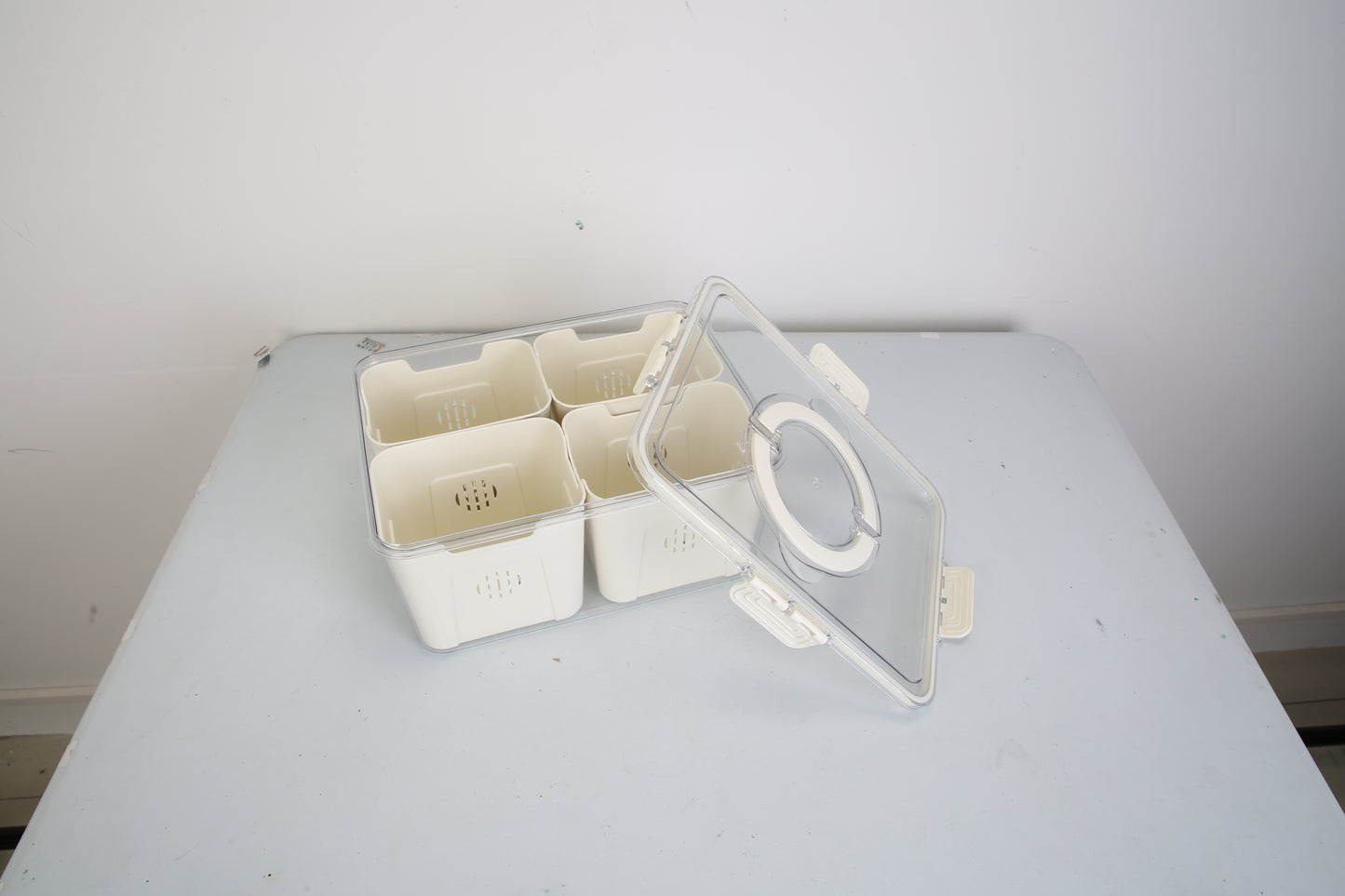 Airtight Fruit Storage Containers 4 Compartment Food Storage Containers