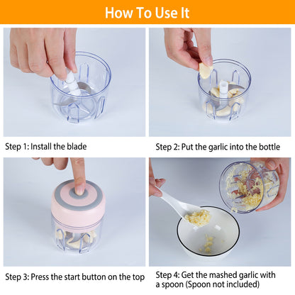 Mini Electric Garlic Chopper 8.45-OZ