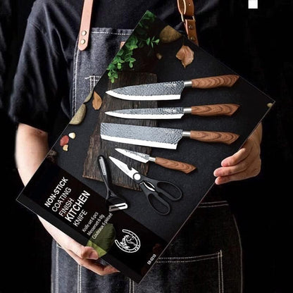 6 PCS Kitchen Knife Sets, Steel Kitchen Knives