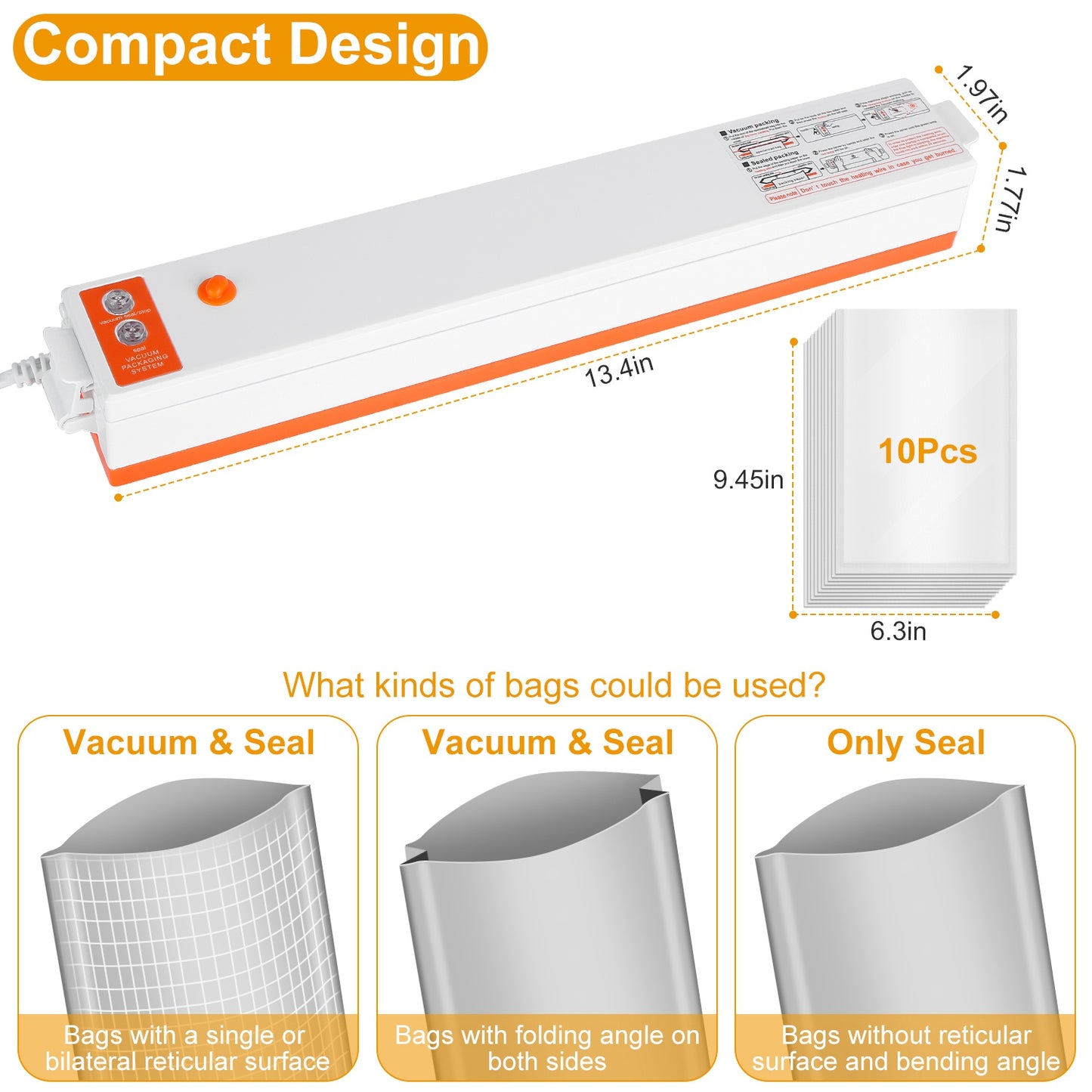 Electric Vacuum Sealer Machine Household Automatic Food Vacuum Seale