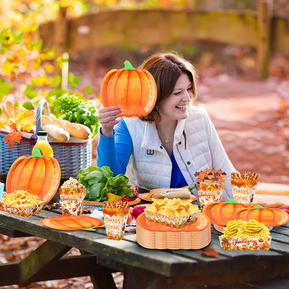 134 Pcs Thanksgiving Party Tableware Set