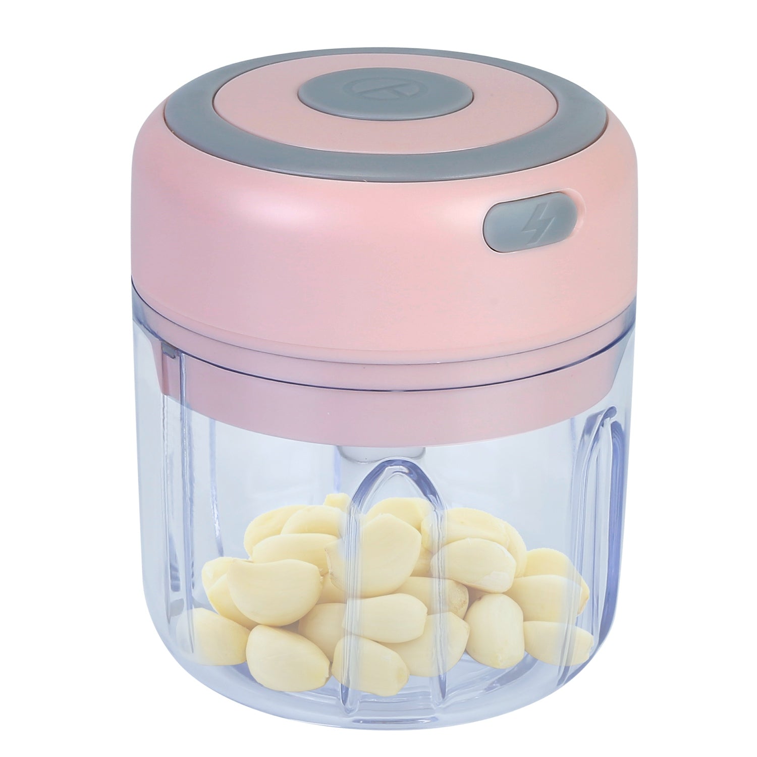 Mini electric garlic chopper 8.45oz for garlic, onion, and chili