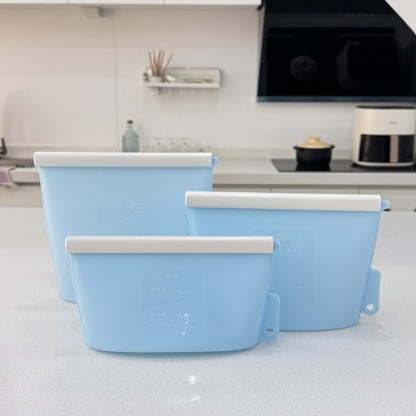 Reusable Silicone Food Storage Bags – Airtight, Freezer & Microwave Safe
