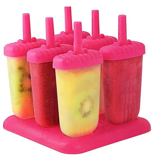 6pcs popsicle molds for homemade ice cream and frozen treats