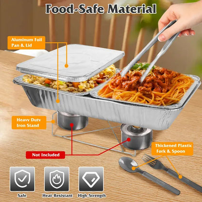 Set Of 42-Pcs Disposable Chafing Dish Buffet