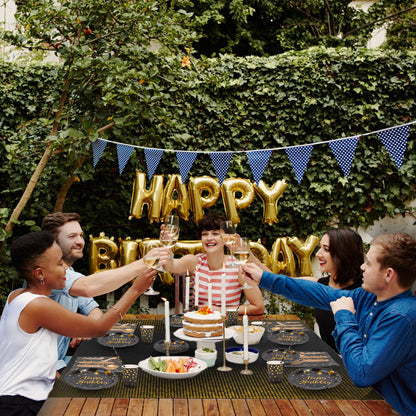 201 PCS Black Gold Birthday Party Supplies