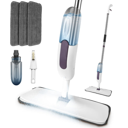 Spray Mop with 3 Machine-Washable Microfiber Pads – Lightweight Floor Cleaner