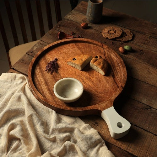Sturdy wooden cheese board perfect for kitchen prep and entertaining