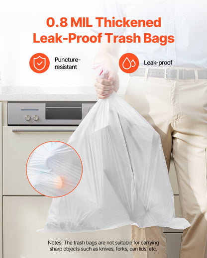 Drawstring Trash Bags, 13 Gallon 110 Count Tall Kitchen Trash Bags