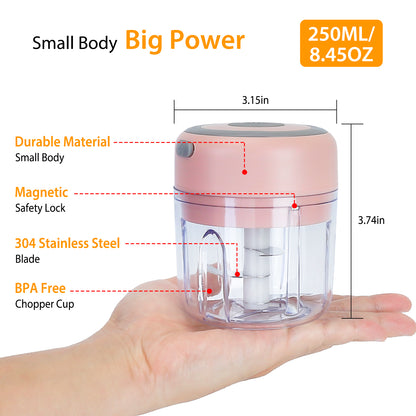 Mini Electric Garlic Chopper 8.45-OZ