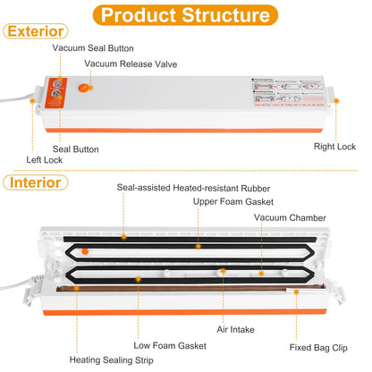 Electric Vacuum Sealer Machine Household Automatic Food Vacuum Seale