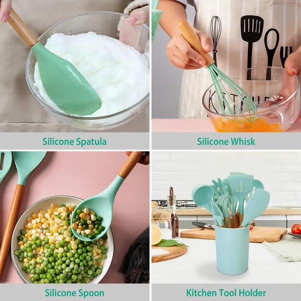 11Pcs Silicone Cooking Utensil Set