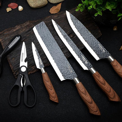 6 PCS Kitchen Knife Sets, Steel Kitchen Knives