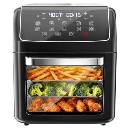 Quart Air Fryer Oven, Equipped With 10 Preset Cooking Modes, 400F