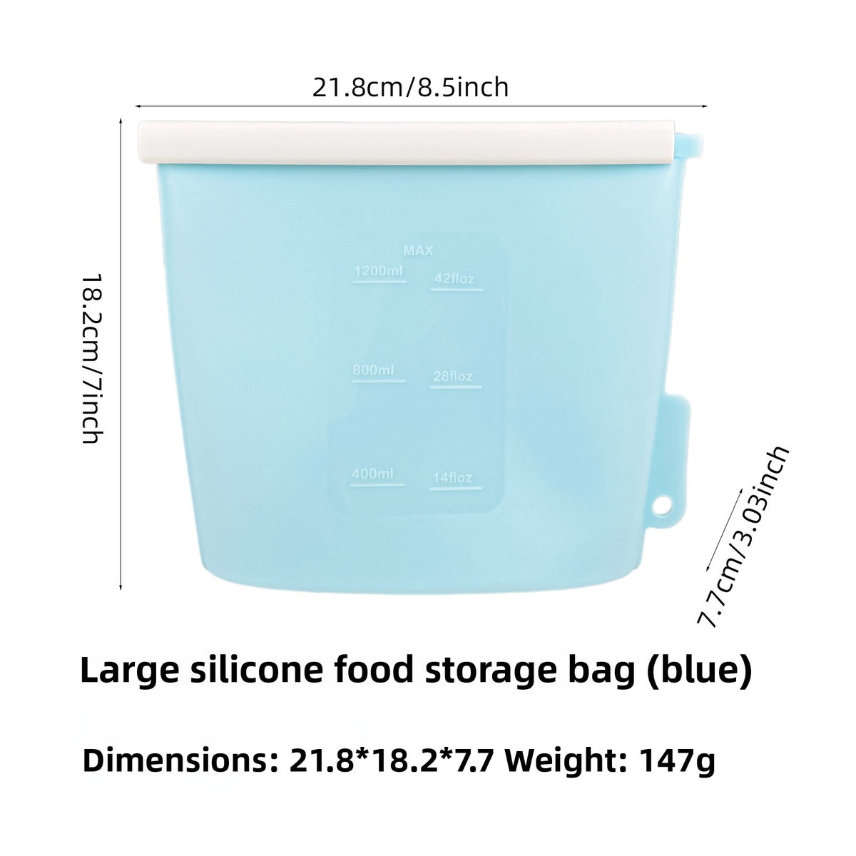 Reusable Silicone Food Storage Bags – Airtight, Freezer & Microwave Safe