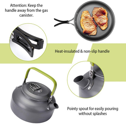 12-Pcs Camping Cookware
