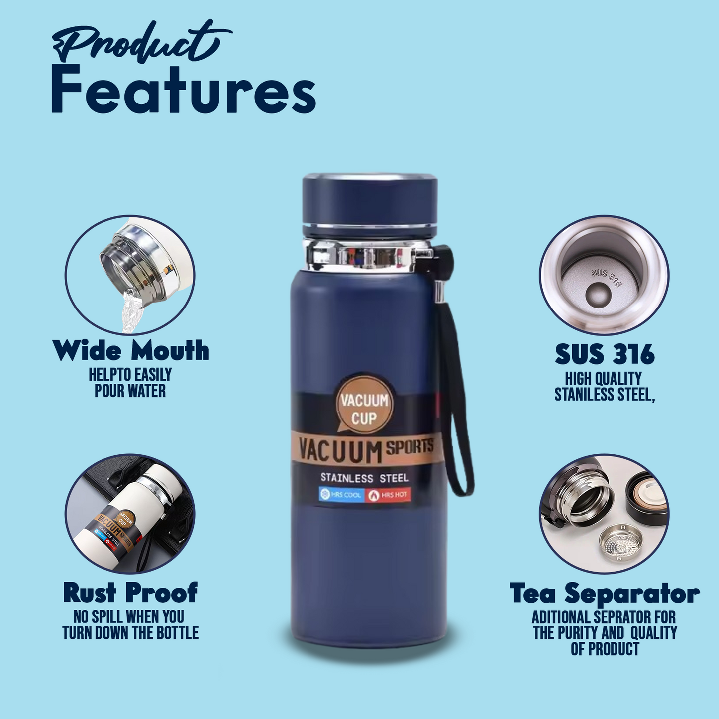 Blue SipSavor Bottle